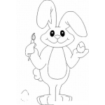 Dibujo para colorear Dibujo De Conejo Pascuero Pintando Un Huevo Para Pintar Y Colorear Al Conejito De Pascuas