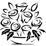 Dibujo para colorear Colorear siete rosas