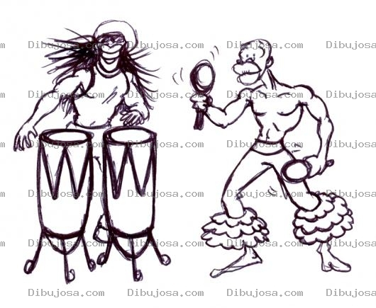 Dibujo para colorear Dibujo De Musicos Cubanos Para Pintar Y Colorear