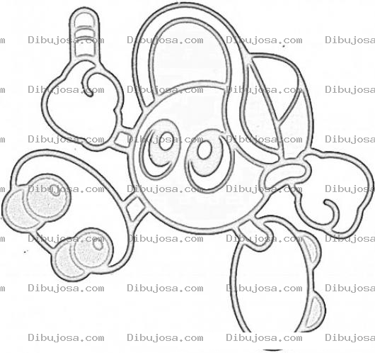 Dibujo para colorear Dibujo De Pelotita Con Patines Para Pintar Y Colorear