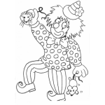 Dibujo para colorear Dibujo De Payaso Con Ratones Para Pintar Y Colorear Payasito Con Ratas