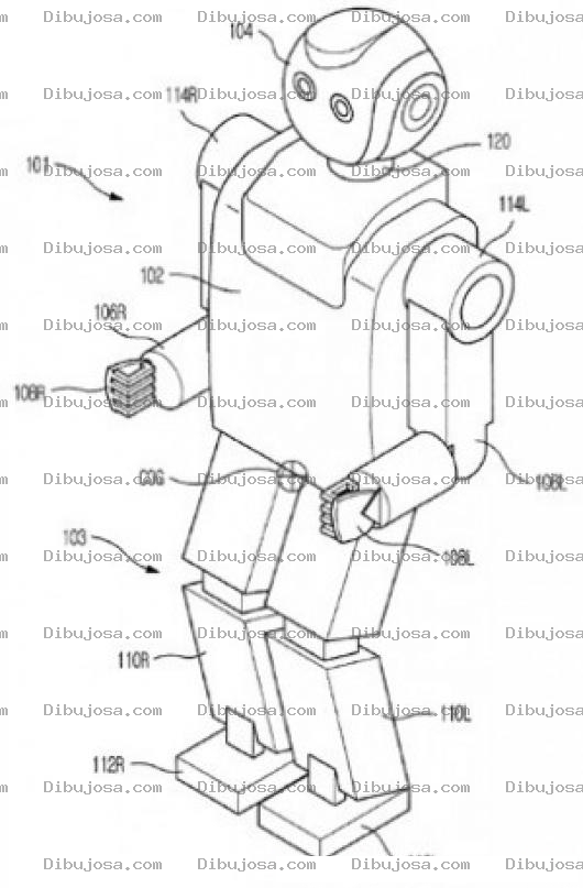 Dibujo para colorear Las Partes De Un Robot Para Pintar Y Colorear
