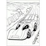 Dibujo para colorear Carrera De Autos En El Desierto Para Pintar Y Colorear
