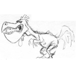 Dibujo para colorear Gallo Dinosaurio Dibujo De Gallina Dinosaurio Para Pintar Y Colorear