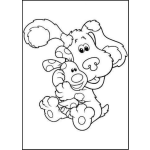 Dibujo para colorear Dibujo Del Perrito Blue Con Su Hijo Para Pintar Y Colorear A Bluesito