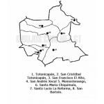 Dibujo para colorear Colorear Mapa del departamento de Totonicapan, Lamina del Departamento de Totonicapan Guatemala