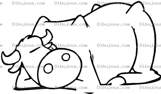 Dibujo para colorear Vaca Echada Dibujo De Vaca Durmiendo Para Pintar Y Colorear Vaquita Cansada