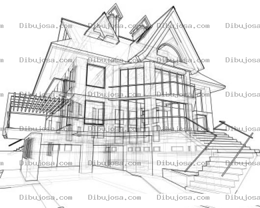 Dibujo para colorear Plano De Casa En 3d Para Pintar Y Colorear