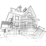 Dibujo para colorear Plano De Casa En 3d Para Pintar Y Colorear