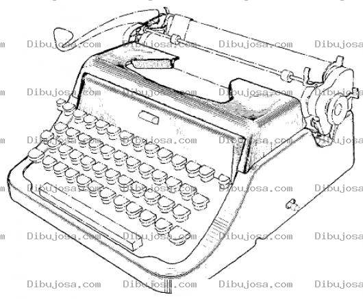 Dibujo para colorear Maquina De Escribir Para Pintar Y Colorear