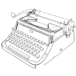 Dibujo para colorear Maquina De Escribir Para Pintar Y Colorear