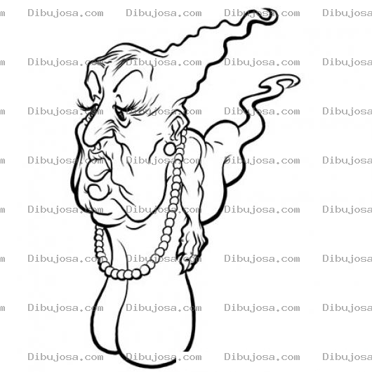 Dibujo para colorear Fantasma De Suegra Para Pintar Y Colorear El Fantasma De Una Vieja Chichuda