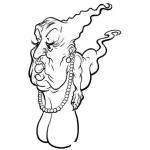 Dibujo para colorear Fantasma De Suegra Para Pintar Y Colorear El Fantasma De Una Vieja Chichuda