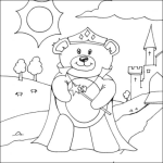 Dibujo para colorear Osa Princesa Dibujo De Osita Princesita Con Vestidito Rosado Y Corona De Oro Para Pintar Y Colorear
