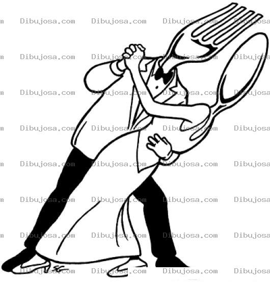 Dibujo para colorear Dibujo De Tenedor Y Cuchara Bailando Para Pintar Y Colorear Baile De Cubiertos