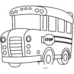 Dibujo para colorear Busescolar Dibujo De Bus Escolar Para Pintar Y Colorear