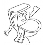Dibujo para colorear Dibujo De Inodoro Para Pintar Y Colorear