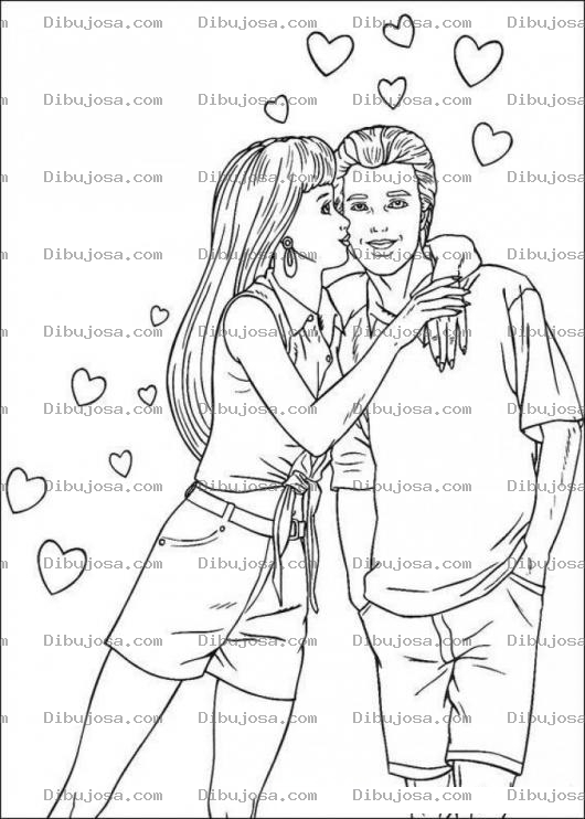 Dibujo para colorear Dibujo De Novia Enamorada De Su Novio Para Pintar Y Colorear