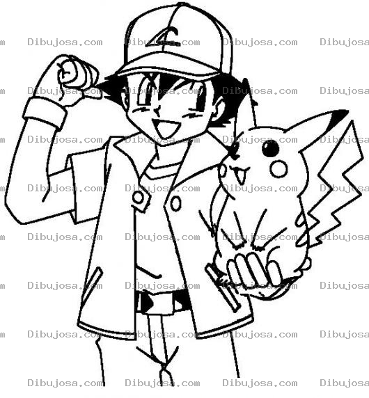Dibujo para colorear Mascota De Pokemon Para Pintar Y Colorear