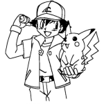 Dibujo para colorear Mascota De Pokemon Para Pintar Y Colorear