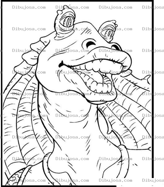Dibujo para colorear Dibujo De Ronaldino En La Guerra De Las Galaxias Para Pintar Y Colorear