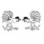 Dibujo para colorear Pelea De Gallos Dibujo De Gallos Peleando Para Pintar Y Colorear Gallitos De Pelea
