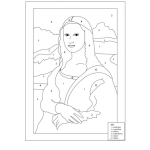 Dibujo para colorear Colorear Mona Lisa