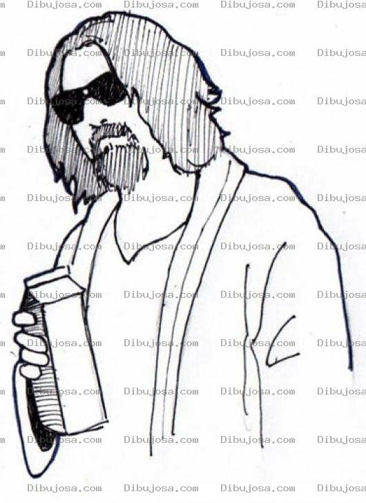 Dibujo para colorear Rockero Con Jugo De Naranja Para Pintar Y Colorear