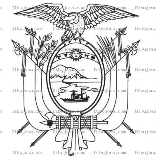 Dibujo para colorear Escudo De Ecuador Para Colorear