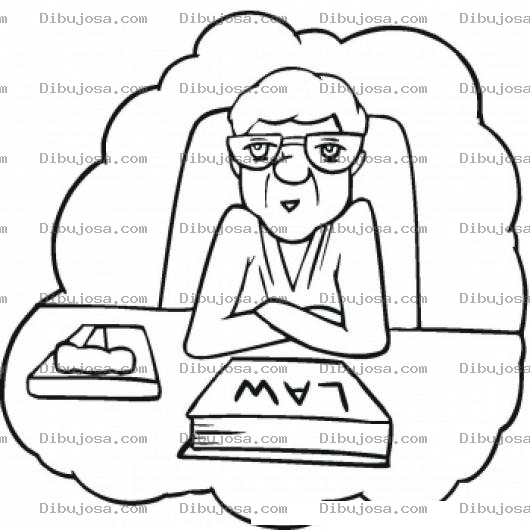 Dibujo para colorear Dibujo De Abogado Para Colorear