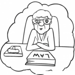 Dibujo para colorear Dibujo De Abogado Para Colorear