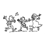 Dibujo para colorear Colorear Negritos Bailando