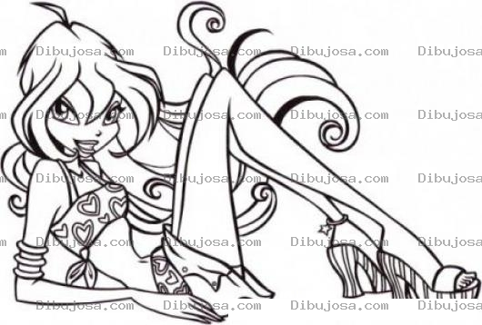 Dibujo para colorear Dibujo De Chica Adolecente Para Pintar Y Colorear