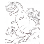 Dibujo para colorear Colorear Dinosaurio En La Selva