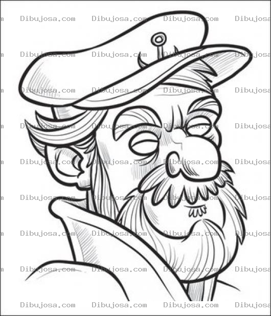 Dibujo para colorear Dibujo Del Capitan Stabin Para Pintar Y Colorear