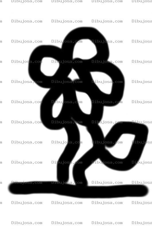 Dibujo para colorear Dibujo De Flor Gigante Para Colorear