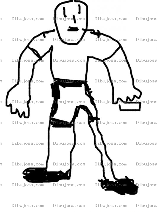 Dibujo para colorear Colorear Hombre Con Poliomelitis