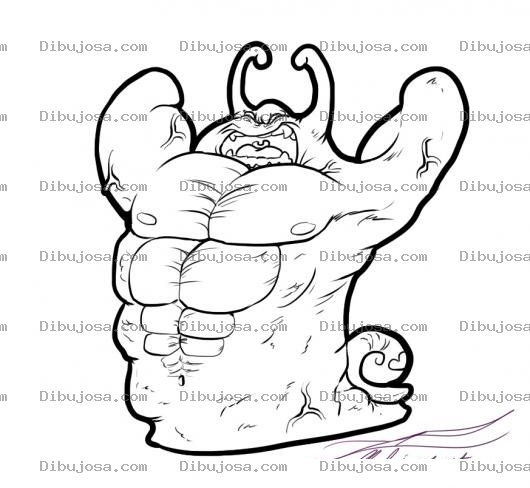 Dibujo para colorear Caracol Musculoso Para Pintar Y Colorear Caracol Con Anabolicos Y Esteroides