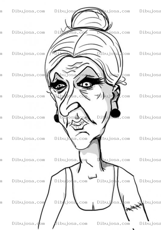 Dibujo para colorear Senora De Las 4 Decadas Para Colorear