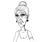 Dibujo para colorear Senora De Las 4 Decadas Para Colorear