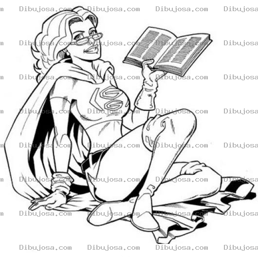 Dibujo para colorear Colorear Super Profesora