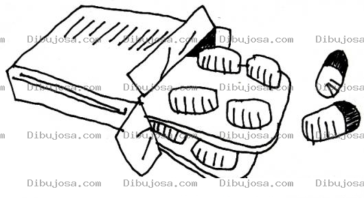 Dibujo para colorear Blister De Pastillas Para Colorear Amoxicilina En Capsulas