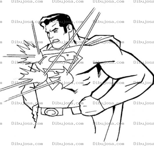 Dibujo para colorear Traje A Prueba De Balas De Superman Para Pintar Y Colorear