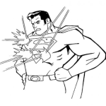 Dibujo para colorear Traje A Prueba De Balas De Superman Para Pintar Y Colorear