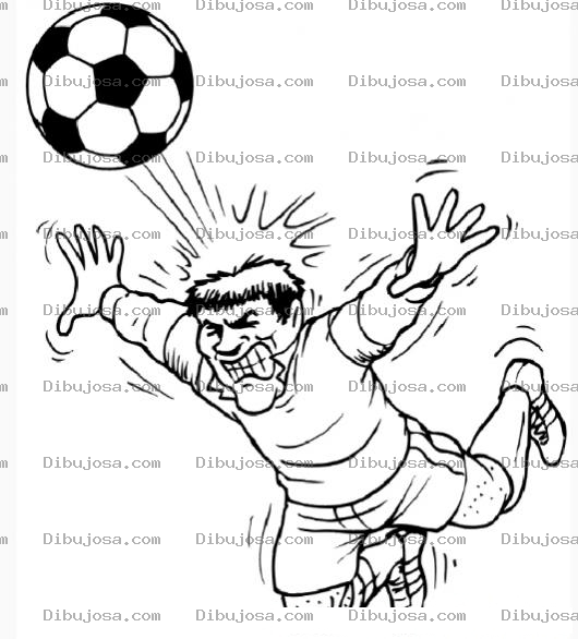 Dibujo para colorear Colorear cabezaso de futbol