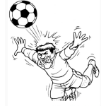 Dibujo para colorear Colorear cabezaso de futbol