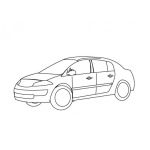 Dibujo para colorear Dibujo De Carro Sedan Para Pintar Y Colorear