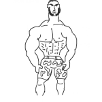 Dibujo para colorear Colorear Dibujo De Hombre Musculoso