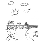 Dibujo para colorear Muelle Del Puerto San Jose Escuintla Guatemala Para Pintar Y Colorear Dibujo De Playa Del Puertodesanjose