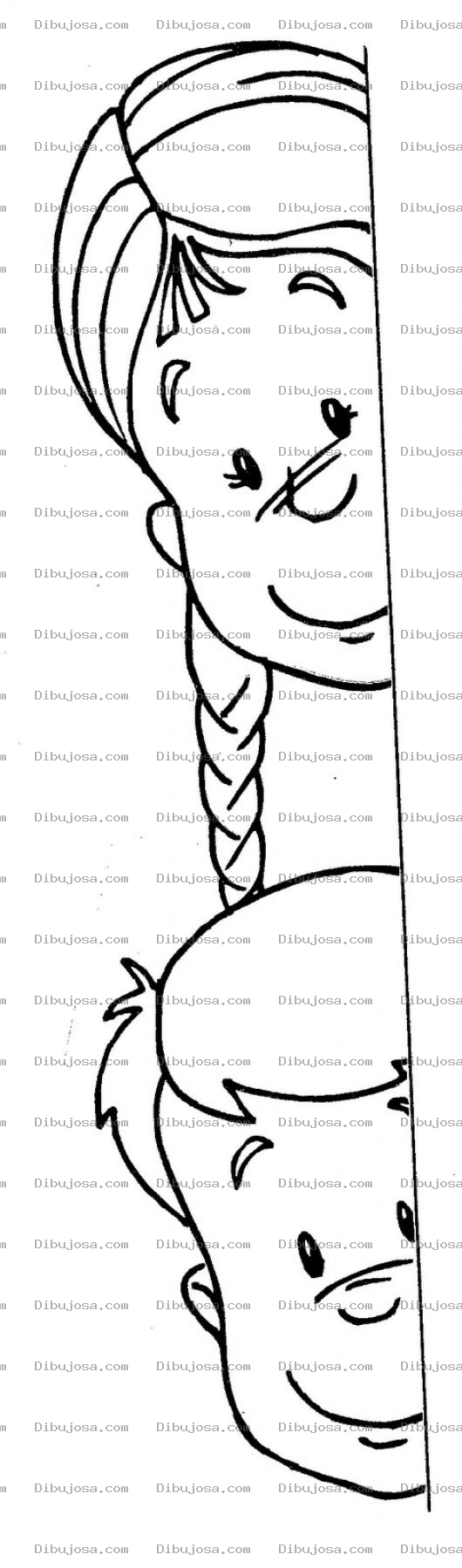 Dibujo para colorear Ninos Detras De La Puerta Para Colorear